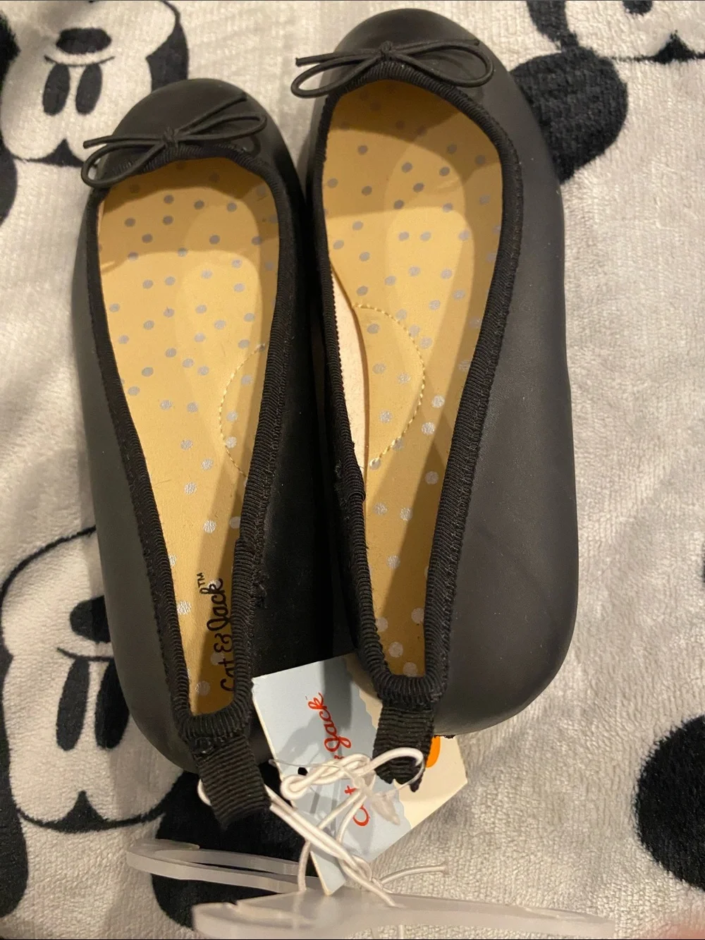 Cat & Jack Black Bow Ballet Flats for children